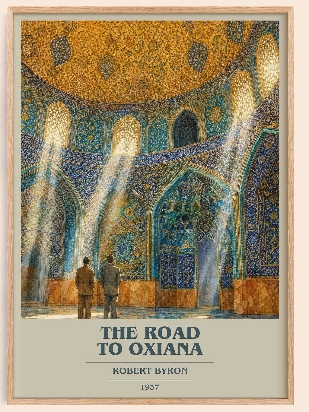 The Road to Oxiana book cover book poster by Robert Byron – framed literary art print