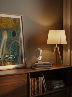 The Road to Oxiana watercolour print on bookshelf – Robert Byron fan gift