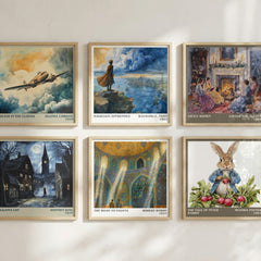 The Road to Oxiana literary print in frame leaning in hallway – non fiction wall art
