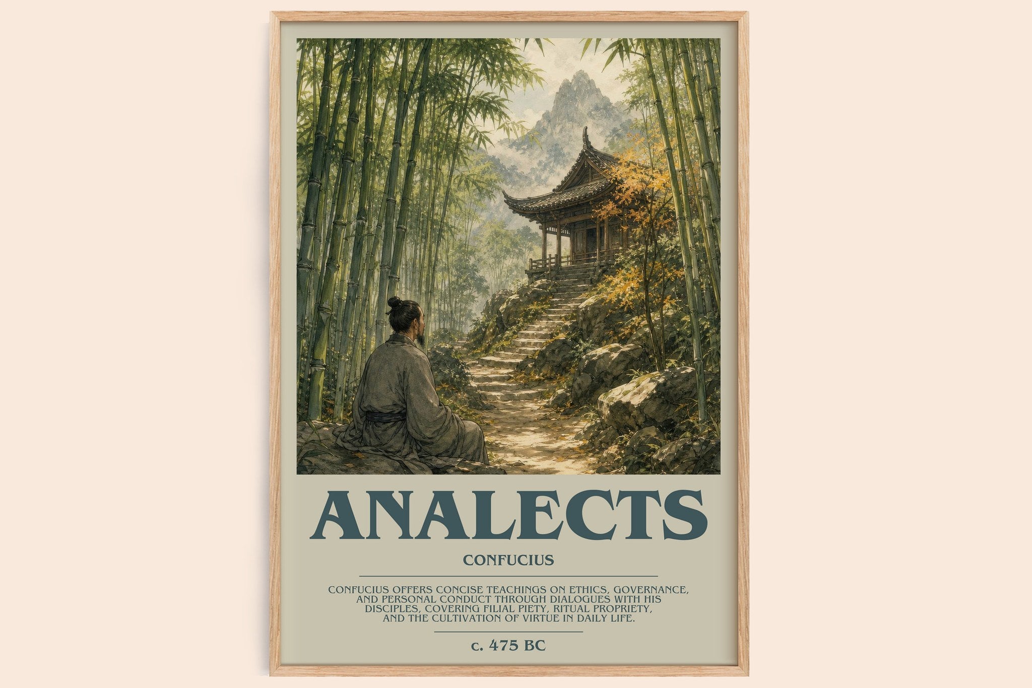 Analects Bookish Wall Art by Confucius
