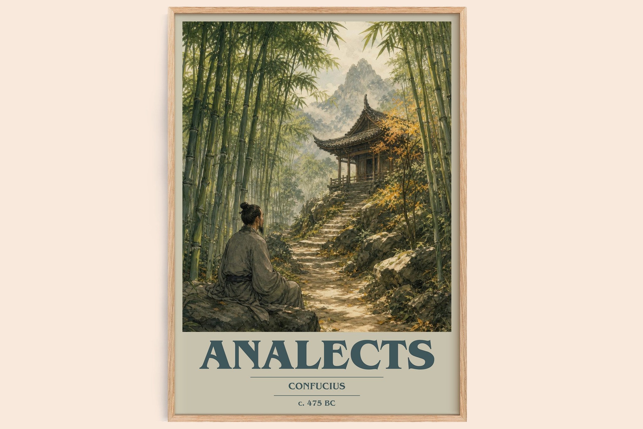 Analects Book Cover Poster by Confucius