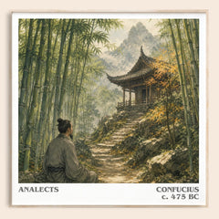 Analects literary book poster by Confucius – framed literary art print