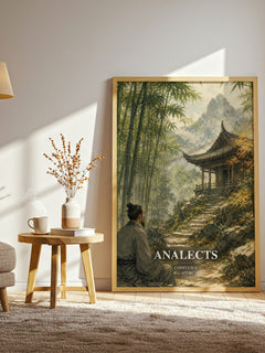 Analects watercolour print in frame leaning in hallway – philosophy wall art