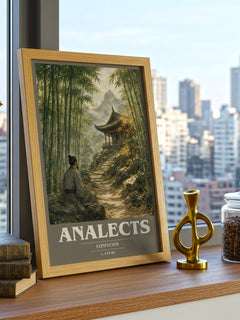 Analects book cover poster colour and style options – Confucius book art