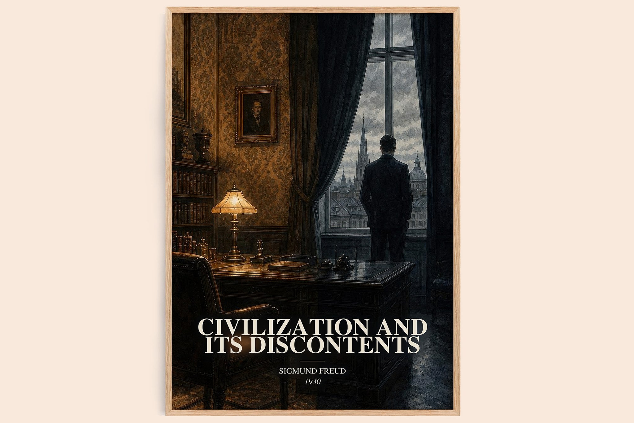 Civilization and Its Discontents Book Watercolour Illustration by Sigmund Freud