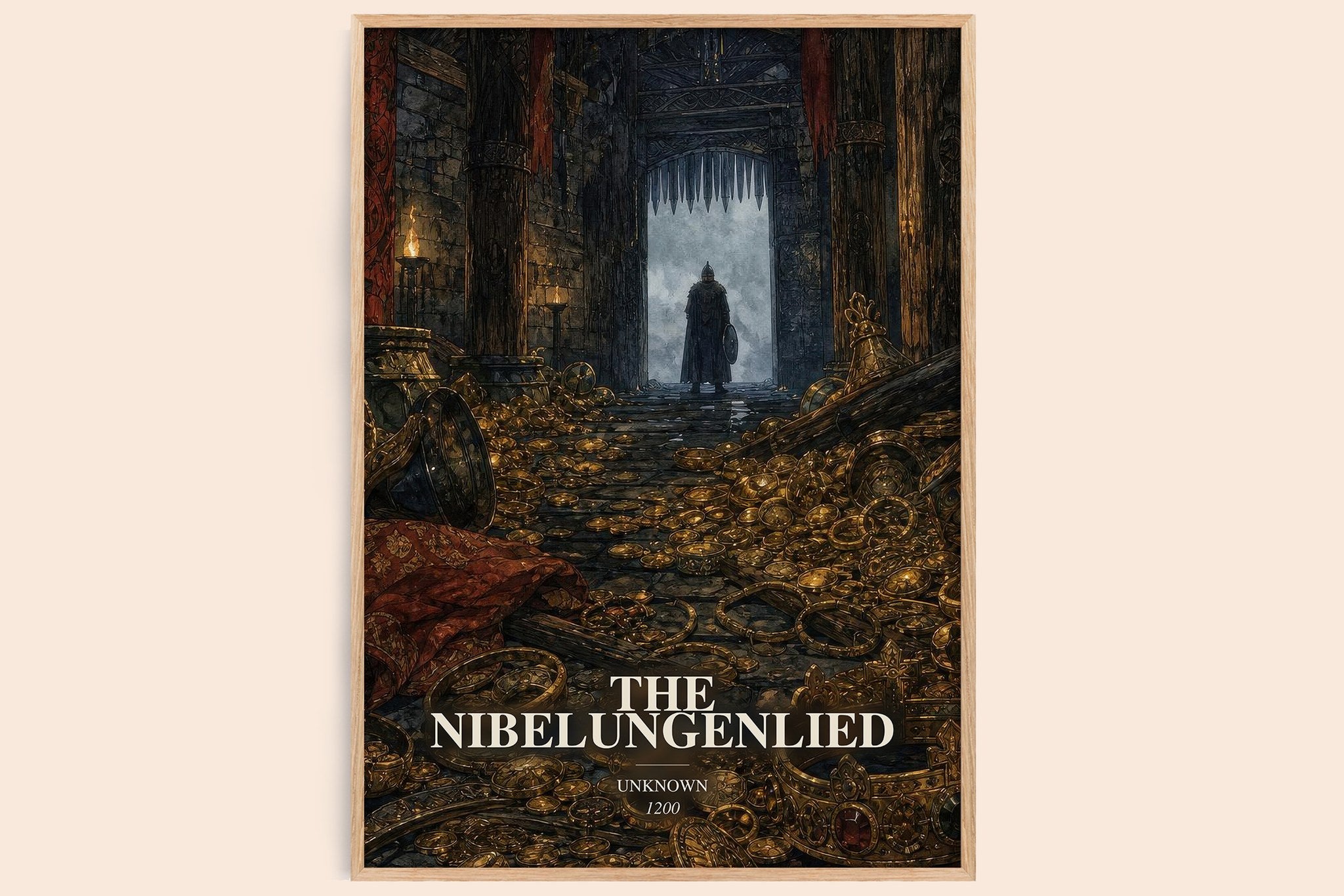 The Nibelungenlied Book Watercolour Illustration by Unknown
