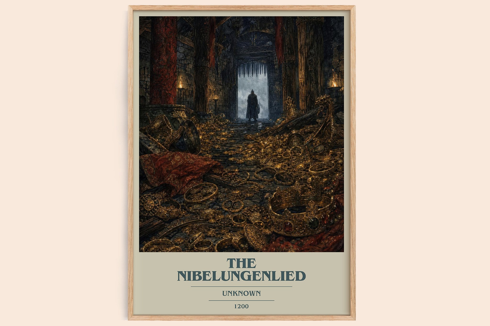 The Nibelungenlied Book Cover Poster by Unknown