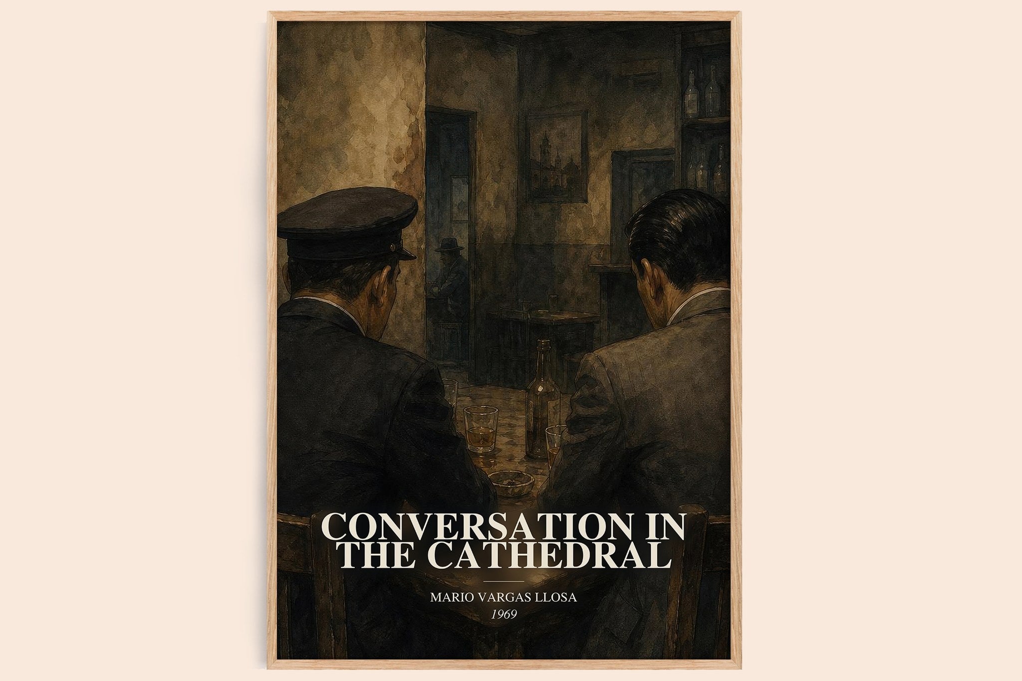 Conversation in the Cathedral Book Watercolour Illustration by Mario Vargas Llosa