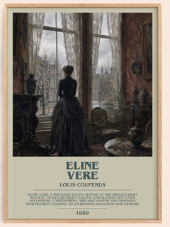 Eline Vere bookish book poster by Louis Couperus – framed literary art print