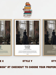 Eline Vere bookish print framed by window – literary home decor