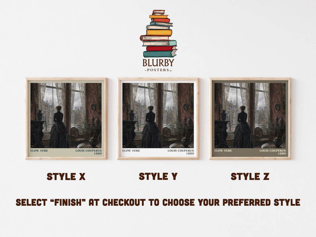 Eline Vere literary print framed by window – literary home decor