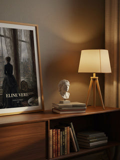 Eline Vere watercolour print on bookshelf – Louis Couperus fan gift
