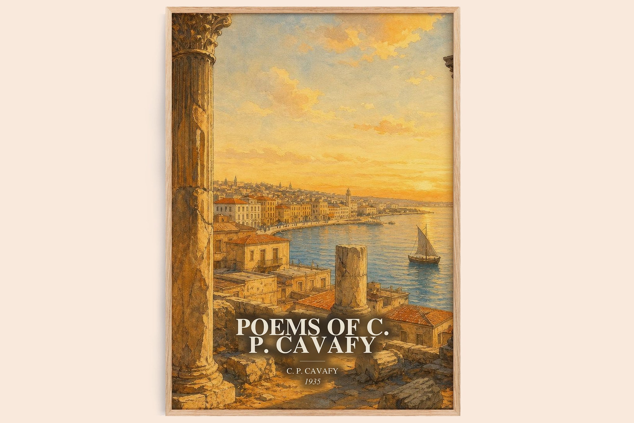 Poems Of C. P. Cavafy Book Watercolour Illustration by C. P. Cavafy