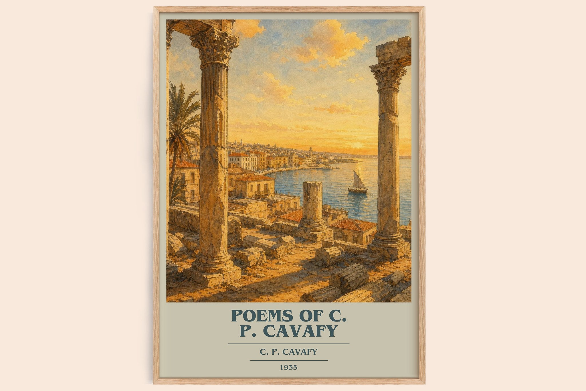 Poems Of C. P. Cavafy Book Cover Poster by C. P. Cavafy