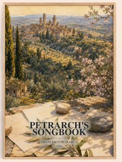 Petrarch's Songbook watercolour book poster by Francesco Petrarca – framed literary art print