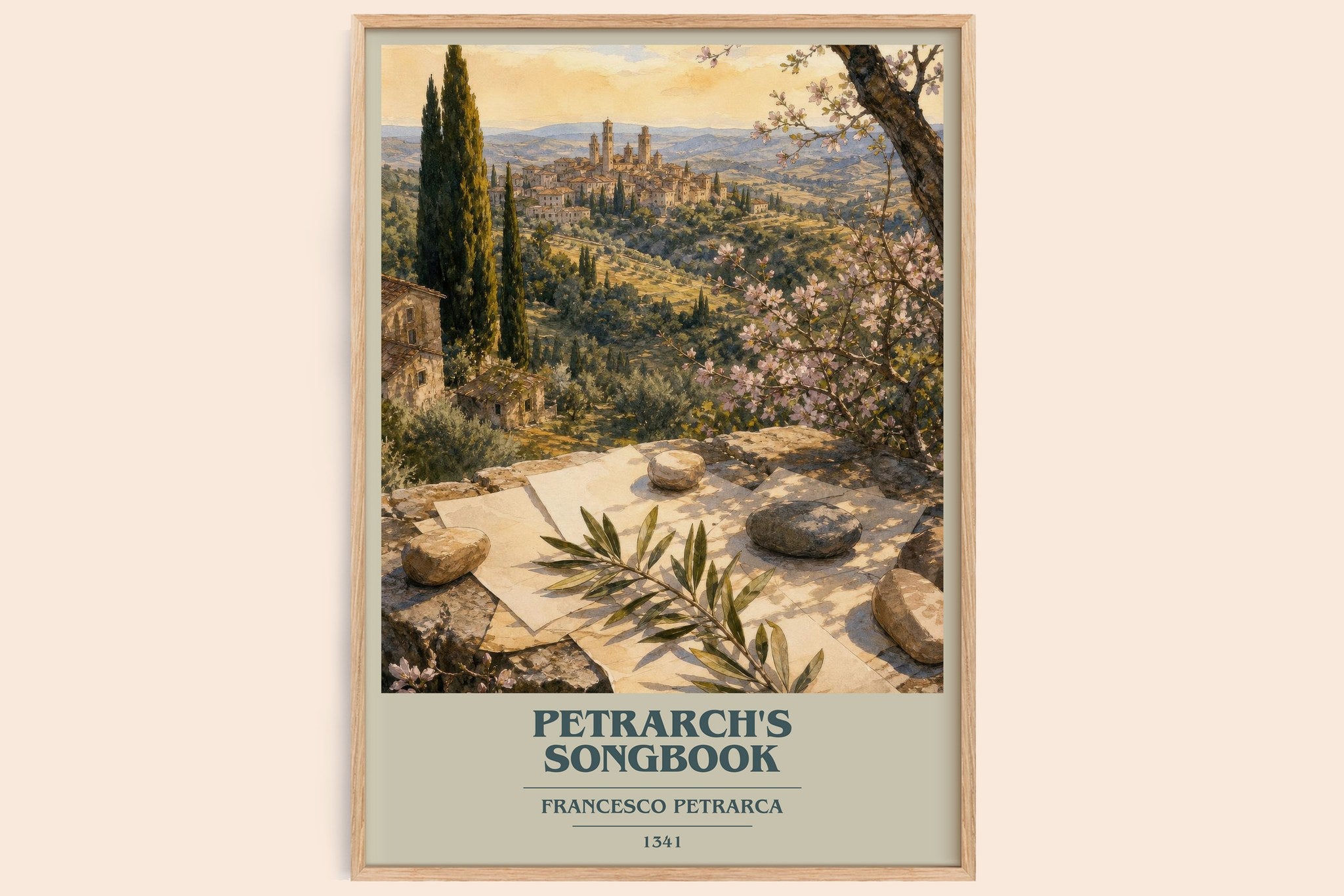 Petrarch's Songbook Book Cover Poster by Francesco Petrarca