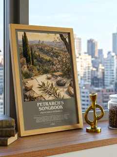 Petrarch's Songbook bookish poster colour and style options – Francesco Petrarca book art