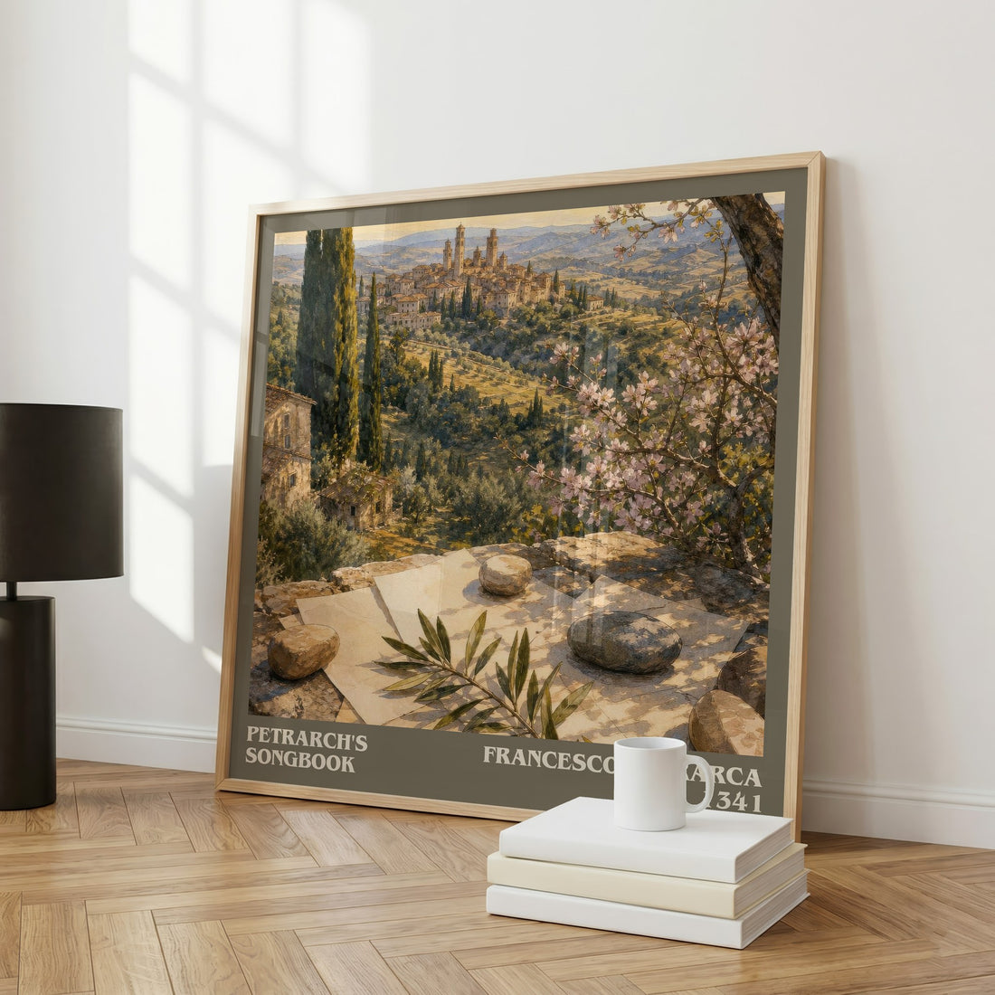 Petrarch's Songbook literary art print colour and style options – Francesco Petrarca book art