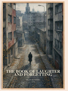 The Book of Laughter and Forgetting watercolour book poster by Milan Kundera – framed literary art print