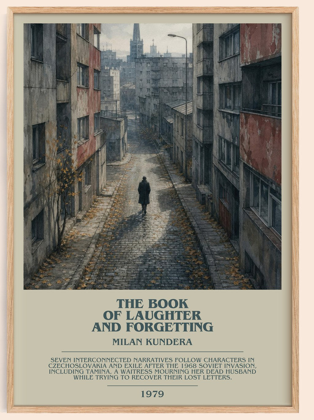 The Book of Laughter and Forgetting bookish book poster by Milan Kundera – framed literary art print