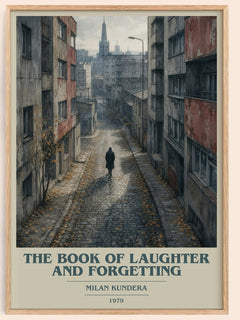 The Book of Laughter and Forgetting book cover book poster by Milan Kundera – framed literary art print