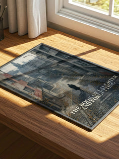 The Book of Laughter and Forgetting watercolour book poster framed on wall – literary fiction wall art