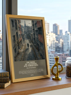 The Book of Laughter and Forgetting bookish poster colour and style options – Milan Kundera book art