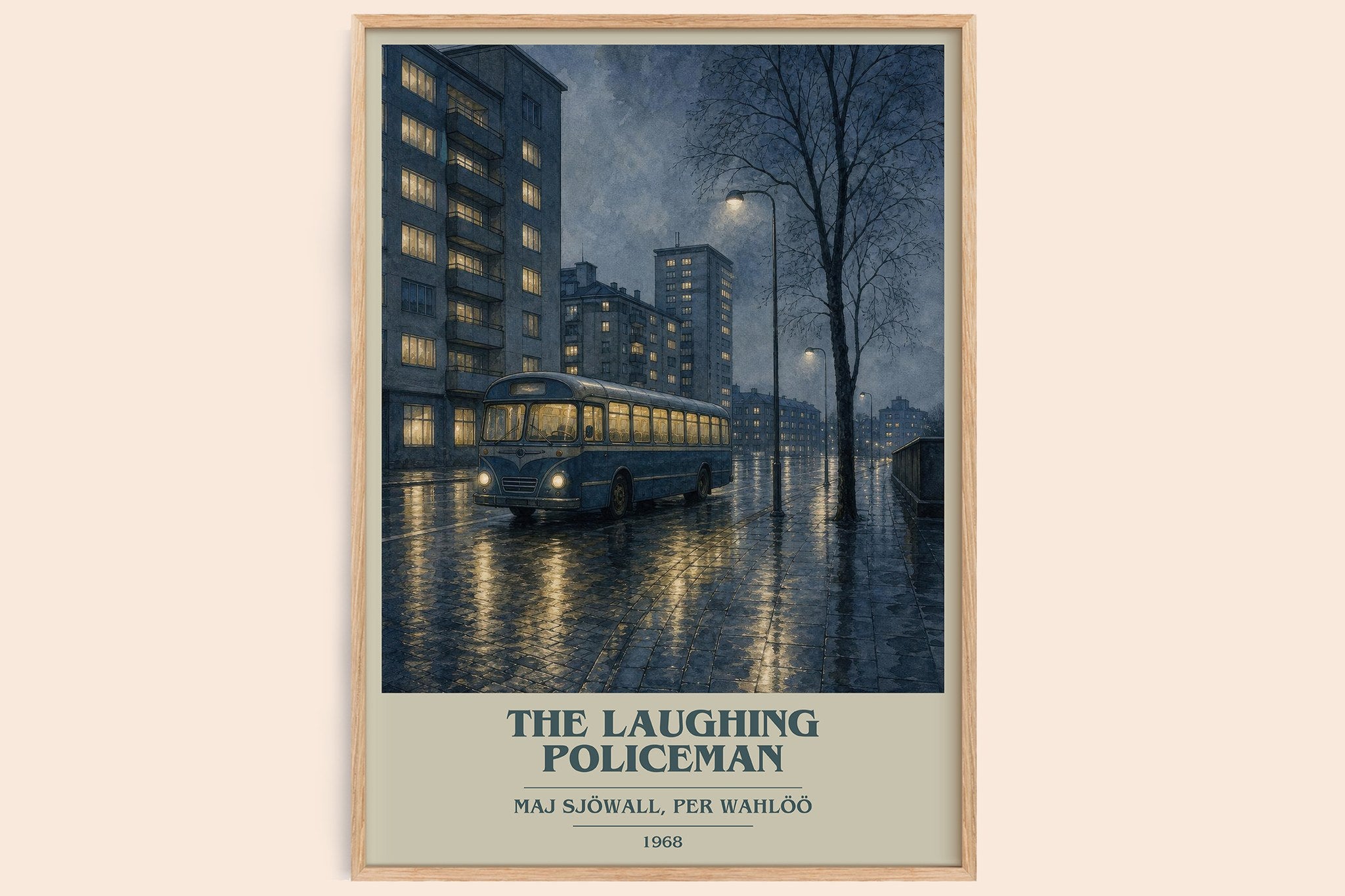 The Laughing Policeman Book Cover Poster by Maj Sjöwall, Per Wahlöö