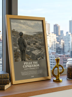 Pelle The Conqueror Bookish Wall Art by Martin Andersen Nexø – framed print on a city-view windowsill