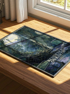 Residence on Earth watercolour book poster framed on wall – poetry wall art
