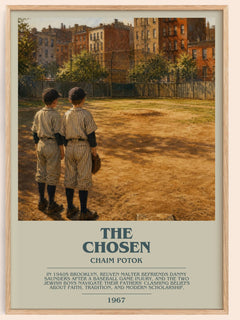 The Chosen bookish book poster by Chaim Potok – framed literary art print