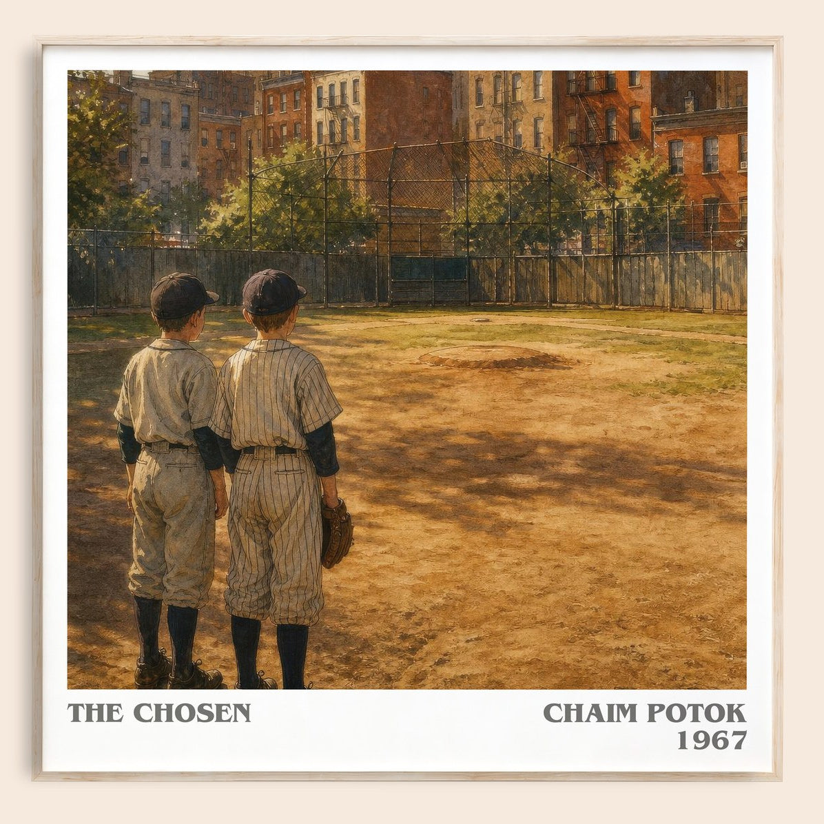 The Chosen literary book poster by Chaim Potok – framed literary art print