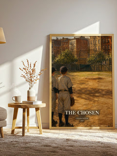 The Chosen watercolour print in frame leaning in hallway – coming of age wall art