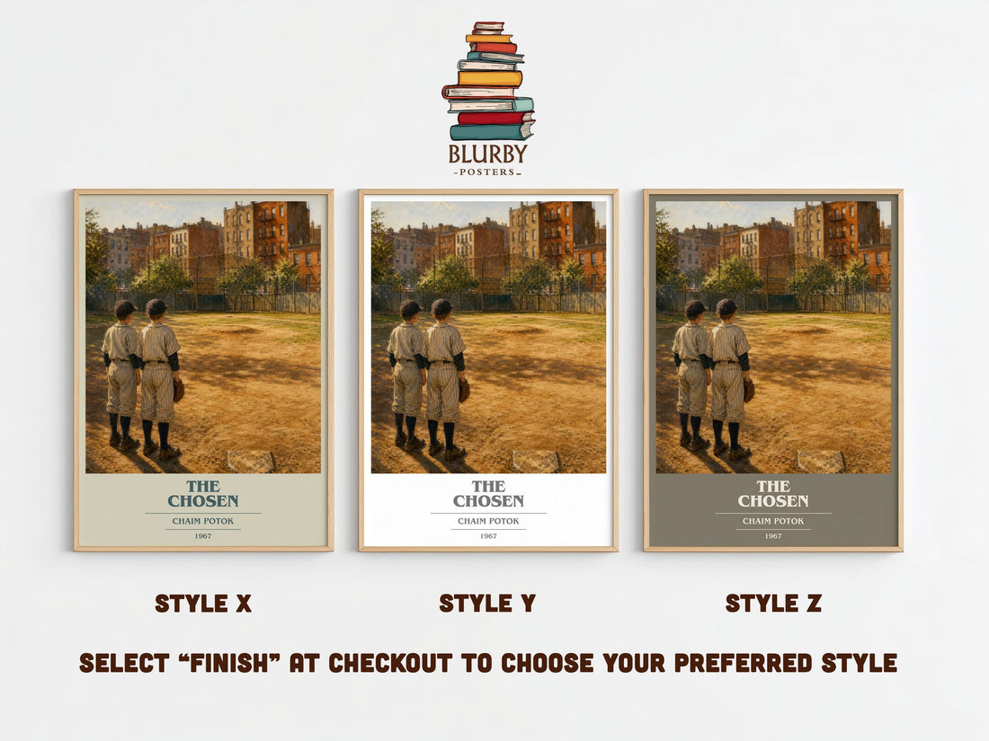 The Chosen book cover print framed by window – literary home decor