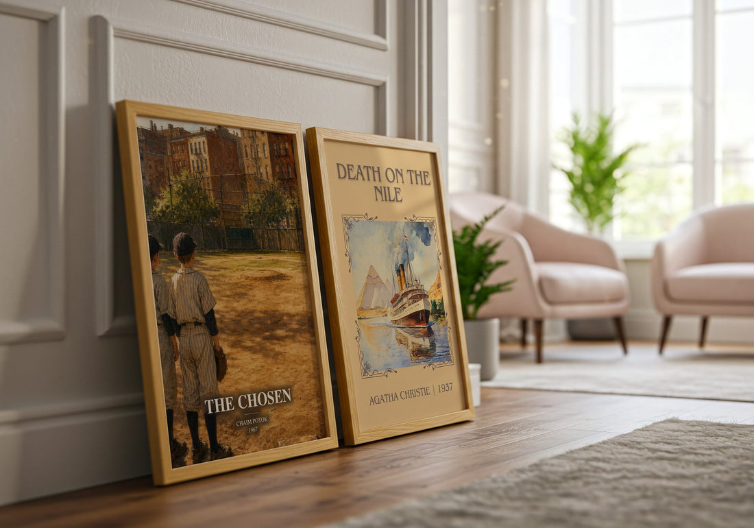 The Chosen watercolour print framed by window – literary home decor