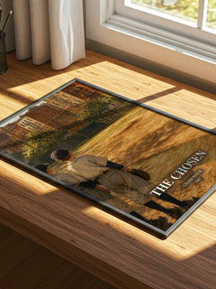 The Chosen watercolour book poster framed on wall – coming of age wall art
