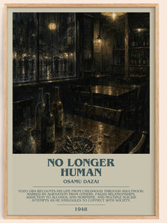 No Longer Human Bookish Wall Art by Osamu Dazai – framed poster