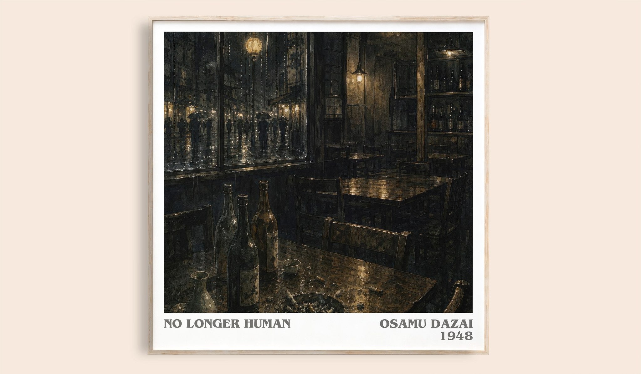 No Longer Human Literary Art Print by Osamu Dazai