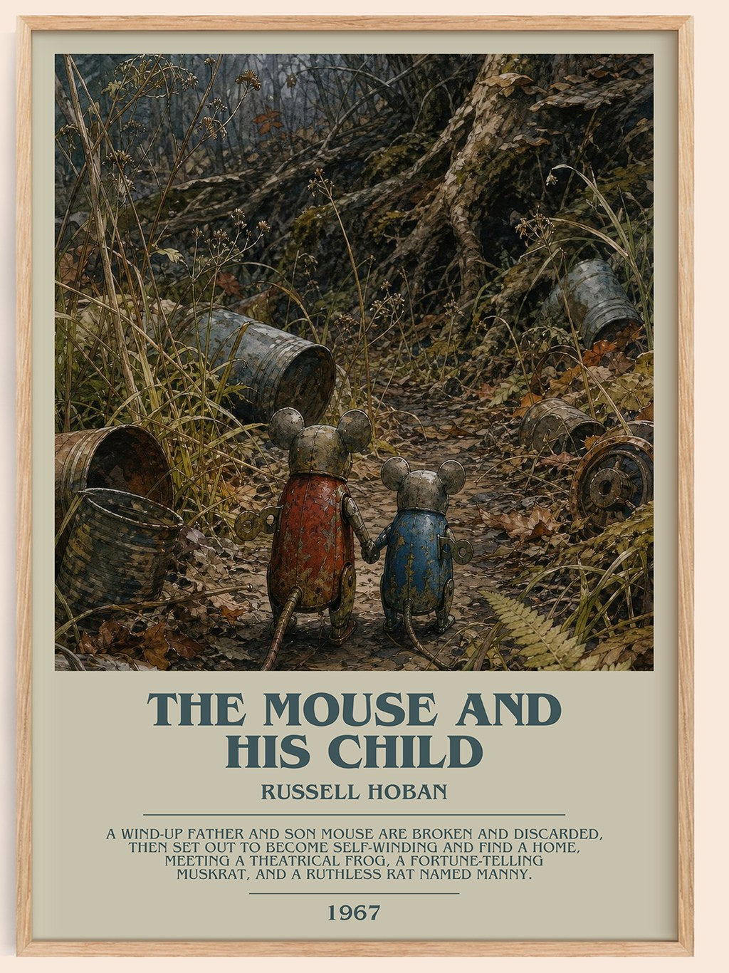 The Mouse And His Child Bookish Wall Art by Russell Hoban – framed poster