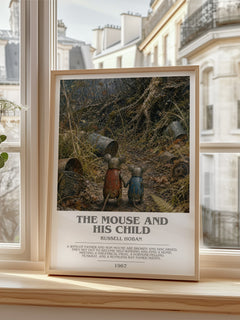 The Mouse And His Child Bookish Wall Art by Russell Hoban – framed print by a bright window