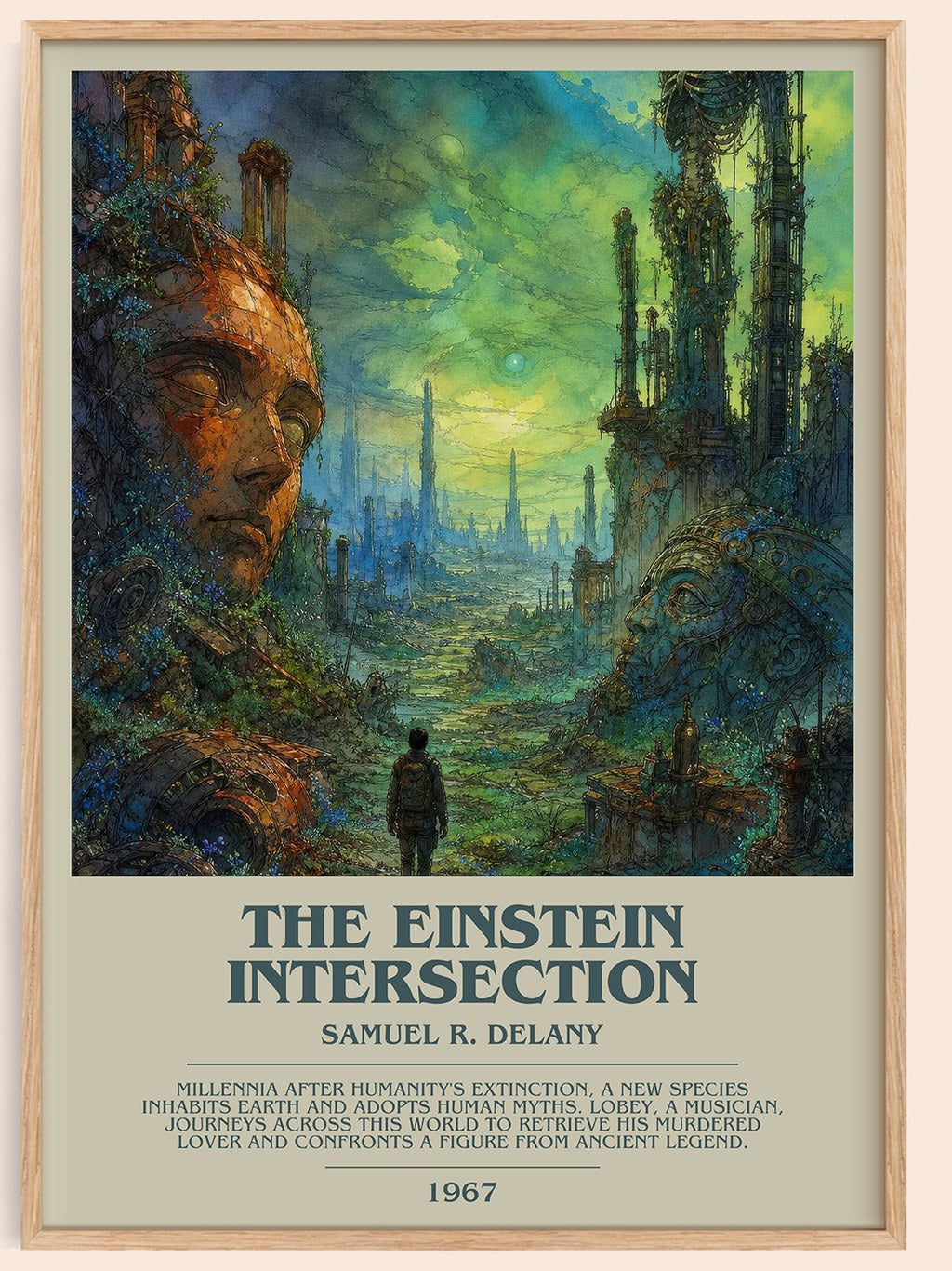 The Einstein Intersection Bookish Wall Art by Samuel R. Delany – framed poster
