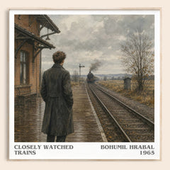 Closely Watched Trains literary book poster by Bohumil Hrabal – framed literary art print