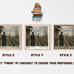 Closely Watched Trains literary print framed by window – literary home decor