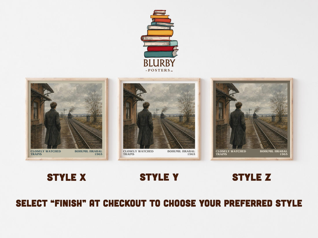 Closely Watched Trains literary print framed by window – literary home decor