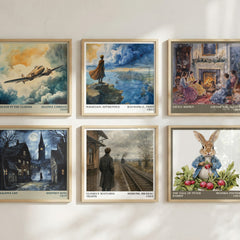 Closely Watched Trains literary print in frame leaning in hallway – literary fiction wall art
