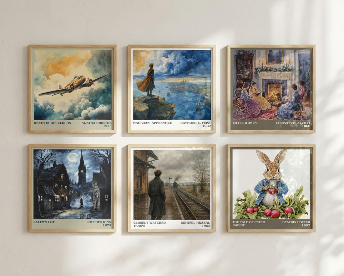 Closely Watched Trains literary print in frame leaning in hallway – literary fiction wall art