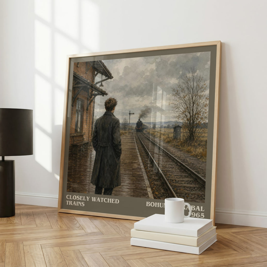 Closely Watched Trains literary art print colour and style options – Bohumil Hrabal book art