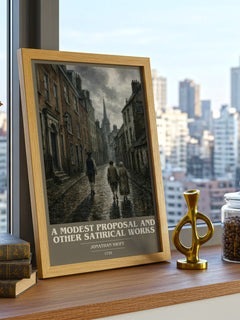 A Modest Proposal and Other Satirical Works book cover poster colour and style options – Jonathan Swift book art
