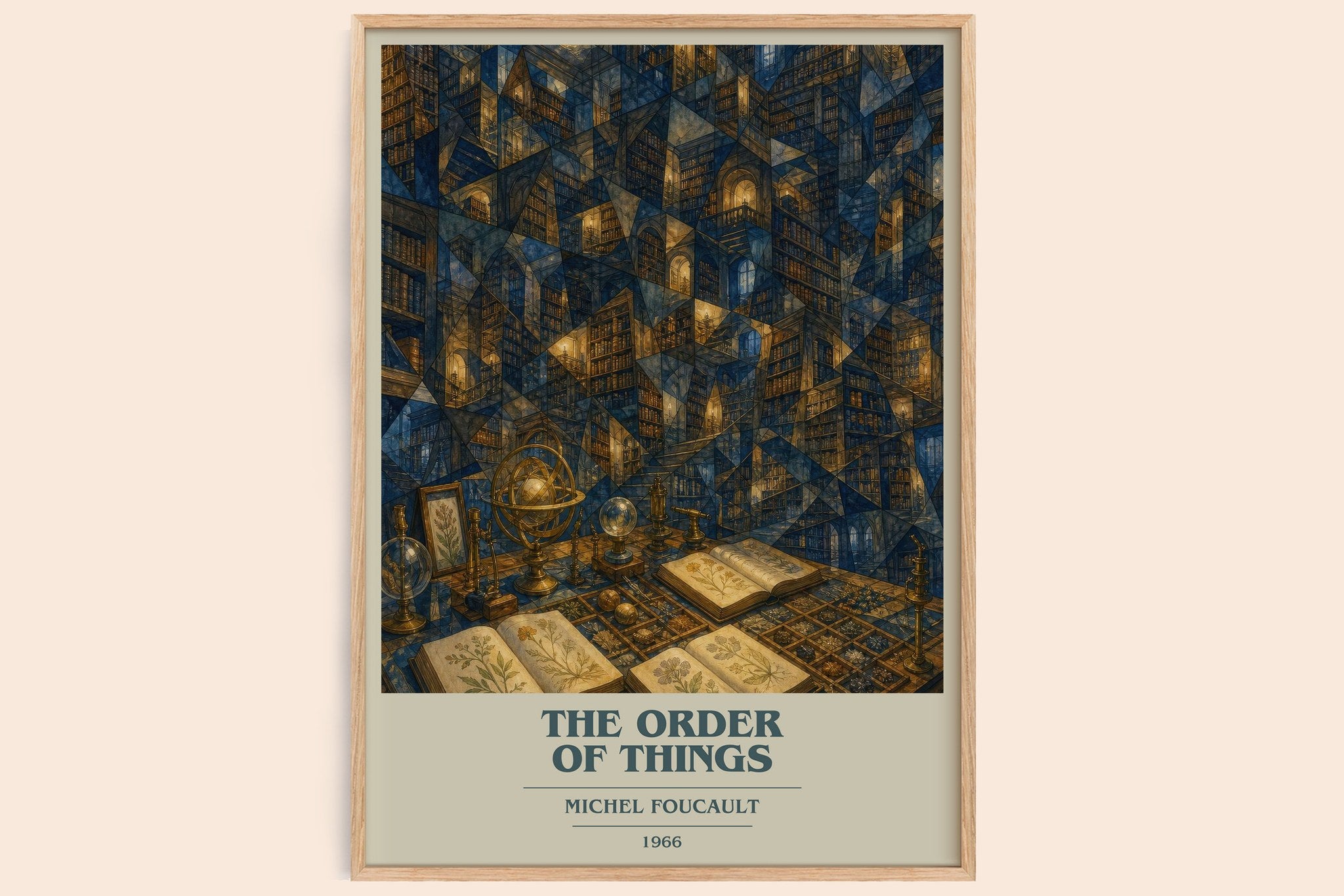 The Order of Things Book Cover Poster by Michel Foucault