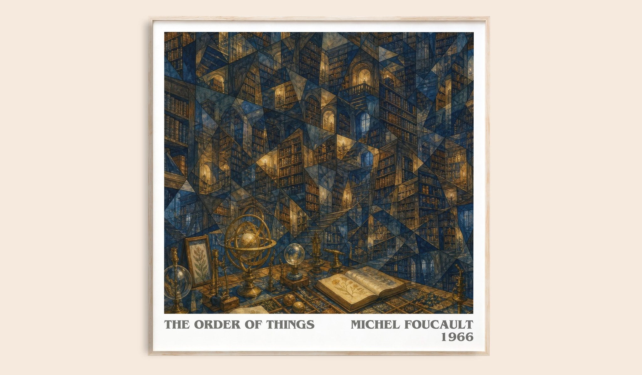 The Order of Things Literary Art Print by Michel Foucault